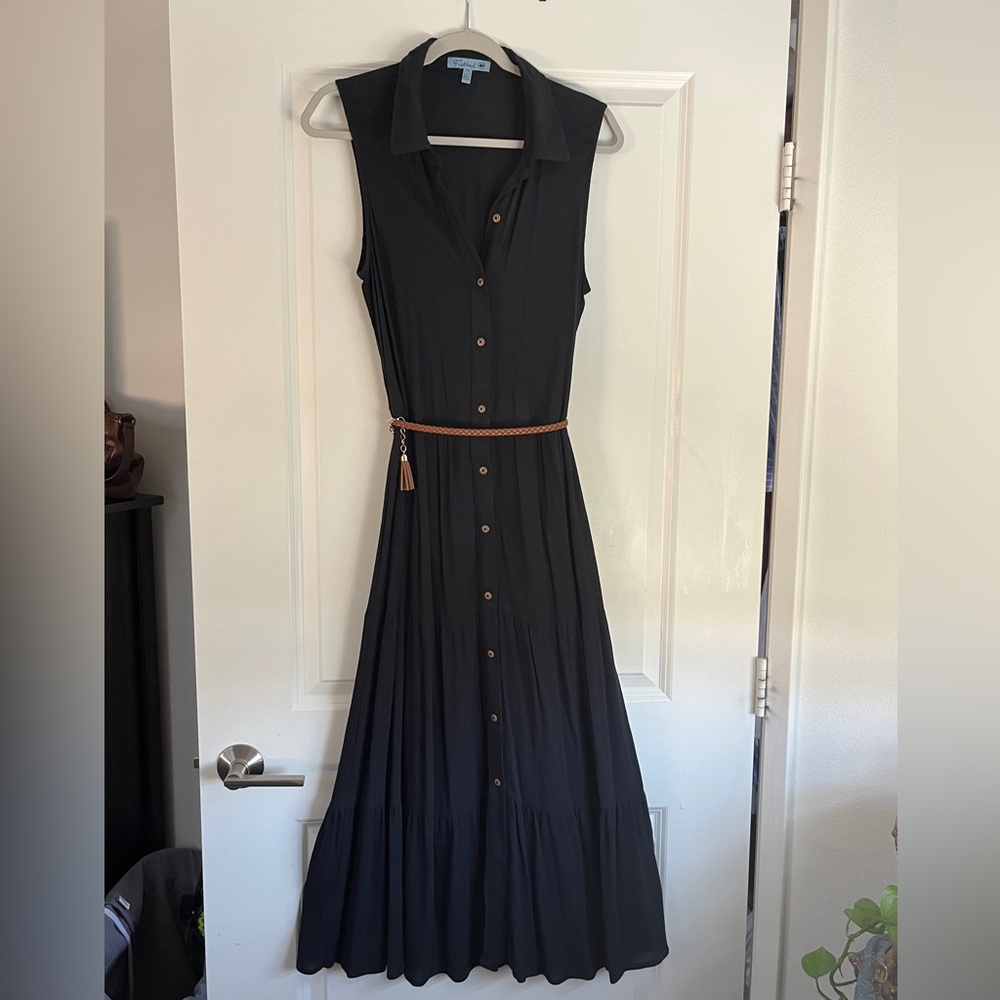 Fishbowl Black Button Down Dress